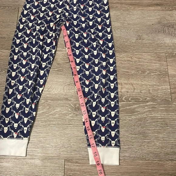 Roberta roller rabbit size 10 Christmas pajama pants navy blue reindeer - Picture 5 of 7